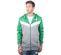 Ultra Game Chevron Full Zip Hoodie NBA Sweat à Capuche zippé pour Homme, Vert Kelly, L