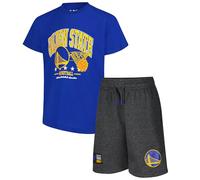 Ultra Game Ensemble t-shirt et short officiel de la NBA pour jeunes - Super doux Game Time - Golden State Warriors, couleur de l'équipe, 10-12