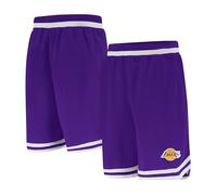 Ultra Game NBA Men's Active Knit 8" Basketball Training Shorts, Los Angeles Lakers, Team Color, Medium