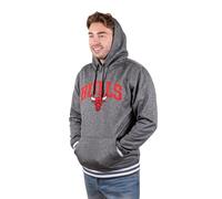 Ultra Game NBA Men's MVP Super Soft Pullover Hoodie Sweatshirt Sweat à Capuche en Polaire Douce à Rayures pour Homme, Anthracite chiné, XX-Large