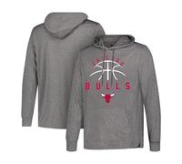 Ultra Game NBA Official Men’s Super Soft Lightweight Pullover Hoodie Sweatshirt - Unisex, Chicago Bulls, Heather Charcoal, X-Large