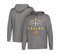 Ultra Game NBA Official Men’s Super Soft Lightweight Pullover Hoodie Sweatshirt - Unisex, Los Angeles Lakers, Heather Charcoal, X-Large