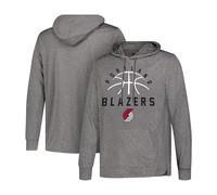 Ultra Game NBA Official Men’s Super Soft Lightweight Pullover Hoodie Sweatshirt - Unisex, Portland Trail Blazers, Heather Charcoal, X-Large