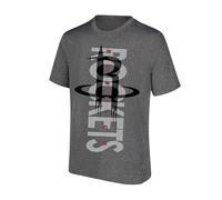 Ultra Game NBA Official Men’s Upright Logo Short Sleeve T- Shirt - Unisex, Houston Rockets, Heather Charcoal, Small