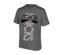Ultra Game NBA Official Men’s Upright Logo Short Sleeve T- Shirt - Unisex, New York Knicks, Heather Charcoal, Large