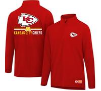 Ultra Game T-shirt à manches longues NFL officiel super doux avec fermeture éclair quart de cercle pour homme