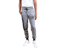 Ultra Game UNK NBA Pantalon de Jogging pour Homme VFM3377F NBA en Polaire à Rayures nervurées, Noir chiné, Taille M