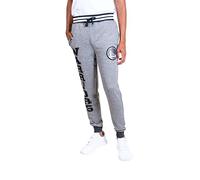 Ultra Game UNK NBA Pantalon de Jogging pour Homme VFM3377F NBA en Polaire à Rayures nervurées, Noir chiné, Taille M