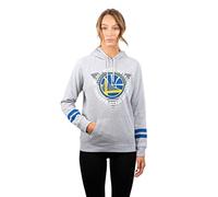 Ultra Game UNK NBA Pull à Capuche en Polaire pour Femme FHL3590F NBA Varsity Stripe - Gris chiné - Taille M