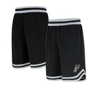 Unk NBA Short de Basket pour Homme GSM3547F avec Logo de l'équipe de la NBA tissé en polymaille, Noir, Taille L