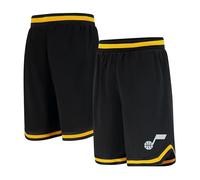 Ultra Game UNK NBA Short de Basket pour Homme GSM3547F avec Logo de l'équipe de la NBA tissé en polymaille, Noir, Taille XXL