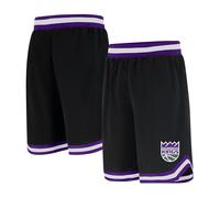 Ultra Game UNK NBA Short de Basket pour Homme GSM3547F avec Logo de l'équipe de la NBA tissé en polymaille, Noir, Taille S