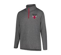 Ultra Game UNK NBA VLM3138F NBA Chemise à Manches Longues en Maille Poly à Fermeture éclair pour Homme, Gris, Gris chiné, Taille XL