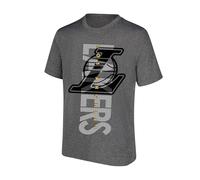 Ultra Game Upright Short Sleeve Tee Shirt à Manches Courtes avec Logo Droit pour Homme, Anthracite chiné