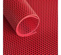 Tapis quadrillé Ultra Grip avec structure en nid d'abeille 120 cm - Par mètre linéaire - Rouge