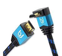 Ultra HDTV 7,5m Câble HDMI 2.0b 4K 60Hz, Coudé 270 Degrés Cordon, Ultra HD High Speed 18Gbps par Ethernet, Supporte HDR, 3D, Arc, PS4, Xbox, Projecteur, Lecteur Blu-ray