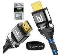 Ultra HDTV Câble HDMI 2.1 8K 2m - Certifié 48Gbps | 4K 240Hz 165Hz 144Hz 120Hz | 8K@60Hz | PS5 Xbox Écran Gaming | eARC Dolby Atmos | Nylon Tressé