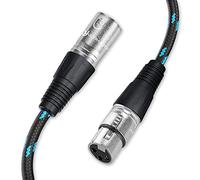 Ultra HDTV Câble Microphone XLR - 12,5m Mâle vers Femelle, symétrique, Cordon 3 Broches Robuste Flexible en Nylon Tressé, pour Micros, Caméra, Ampli, Table Mixage, Enregistrement Professionnel