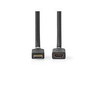 - Ultra High Speed - câble d'extension HDMI avec Ethernet - HDMI mâle pour HDMI femelle - 1 m - blindé - anthracite - rond, support 4K 120 Hz,
