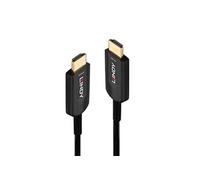 - Ultra High Speed - câble HDMI - HDMI mâle pour HDMI mâle - 20 m - cuivre hybride/fibre optique - noir - rond, Active Optical Cable (AOC), support