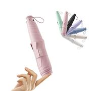 Ultra-Léger/Fin Parapluie Pliable Extra-Large Compact de Voyage, Anti-UV UPF50+, Soleil/Pluie,Portable, Canopée de 110cm, Ceinture de 3cm Large, 6 Baleines, Hommes/Femmes/Enfants, Sac à dos/Véhicule