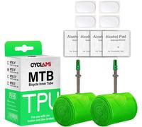 Ultra Light Tpu Mountain Bike Inner Tube 26 Inches/27.5 Inches/29 Inches X 1.9-2.5 French Valve 45 Mm Pack Of 1/2.[B82]
