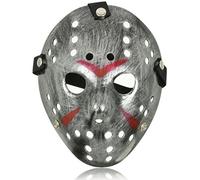 Ultra Masque Argenté Adultes Masque de Tueur d'Halloween Masque de Hockey Festival Hacker Masques Costume de Déguisement vS Cosplay Horreur Hommes Femmes Halloween Masque Effrayant pour le Visage