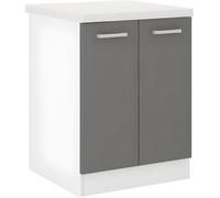 ULTRA Meuble bas de cuisine L 60 cm avec plan de travail inclus - Gris