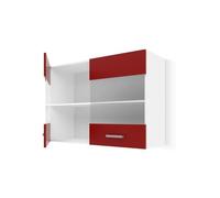 ULTRA Meuble haut vitre de cuisine L 80 cm - Rouge mat