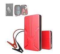 Ultra-Mince 30000mAh Portable Car Jump Starter Batterie Power Starter Lampe de Poche LED Charge Rapide Booster d'urgence Dispositif de Démarrage,Red