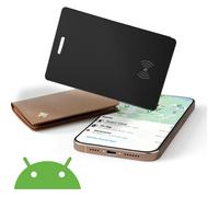 Ultra-Mince Wallet Tracker Card Fonctionne avec l’app Google Localiser Rechargeable Localisateur D’Objets Bluetooth(Noir)