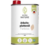 ULTRA NATURE Huile de plan de travail 0,25 l, incolore, végétalienne, biologique, sans solvant, protection du bois