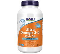 Ultra Omega 3-D Huile de Poisson 180 Capsules Molles de Poisson Now Foods