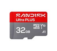 SanDisk Carte microSDHC Ultra Plus 32 Go UHS-I Gris, Rouge, Blanc