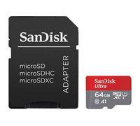 SanDisk Carte mémoire microSDXC Ultra PLUS 64 Go A1 Classe 10 UHS-I 150 Mo/s + Adaptateur SD