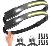 Ultra Powerful Led Headlamp,Usb C Rechargeable Headlamp With 5 Lighting Modes,Motion Sensor,Ipx4 Waterproof Lightweight Super Bright For Hiking Diy Camping Fishing