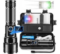 Ultra Powerful Led Torch 1,000,000 Lumens Rechargeable Torch Tactical Flashlight Long Range 5 Lighting Modes Zoomable For Camping