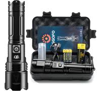 Ultra Powerful Led Torch,1000000 Lumen Usb C Rechargeable Flashlight,Multifunction Long Range Tactical Torches,Zoomable Ipx6 Waterproof Flashlight,Lcd Display,For Camping