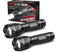 Ultra Powerful Led Torch 2 Pieces,5000 Lumens 5 Modes Mini Ultra Powerful Led Flashlight,Ip65 Waterproof Zoomable Tactical Lamp Aluminum For Children Camping Emergencies