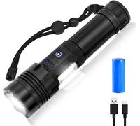 Ultra Powerful Led Torch,30000 Lumen Flashlight,Usb Rechargeable Torch,Xhp160 Aluminum Tactical Lamp,Ipx6 Waterproof Tactical Torches For Camping Hiking