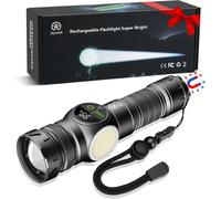 Ultra Powerful Led Torch,Rechargeable Torch 500000 Lumens,Magnetic Torch With Lcd Power Display,Cob Side Lights,Dual Switching