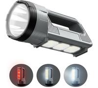 Ultra Powerful Rechargeable Led Flashlight, Powerful 6000 Lumen Emergency Outdoor Flashlight With 6 Modes, Usb Cable, Ipx4 Waterproof Handheld Light For Camping/Household/Emergency