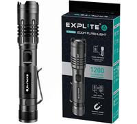 Ultra Powerful Usb Rechargeable Led Flashlight With Diffuser & Clip, Waterproof & Zoom, Powerful Tactical Battery Torch Light, Magnetic Flashlight For Camping, Survival, Hiking