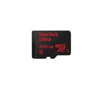 Carte Mémoire microSDXC SanDisk Ultra 200 Go Classe 10 UHS-I pour Android avec une Vitesse Allant jusqu'à 90 Mo/s + Adaptateur SD