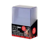 Ultra Pro 3 X 4 Super Thick 130PT Toploader with Thick Card Sleeves 10 ct