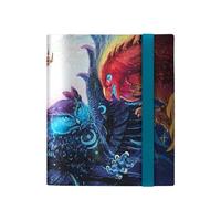 Ultra PRO Bloomburrow Pro Classeur à 4 poches pour Magic The Gathering avec Maha, sa nuit de plumes vs Dragonhawk Fate's Tempest, peut contenir 160 cartes, sangle bleu cyan, idéal pour les cartes à