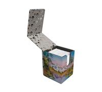 Ultra Pro - Bob Ross Mighty Mountain Lake Alcove Flip, TCG Art Storage Box, Premium Deck Protector, Luxury Magnetic Deck Organizer, Bob Ross Trading Card Case Dual-Notch Easy Access Design