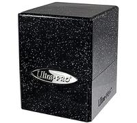 Ultra Pro - Boîte de 100 cartes Satin Cube (noir pailleté) - Protégez vos cartes de jeu, cartes de sport ou cartes à collectionner dans une élégante boîte à paillettes, parfaite pour voyager en toute