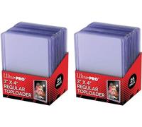 Ultra Pro Clear Regular Toploader Lot de 25 coques de protection pour cartes à collectionner 7,6 x 10,1 cm