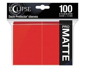 Ultra Pro E-15616 Eclipse Lot de 100 Pochettes Standard Mates Rouge Pomme | Pochettes en carton mat de taille standard avec dos opaque, finition anti-reflets, joint résistant aux fissures